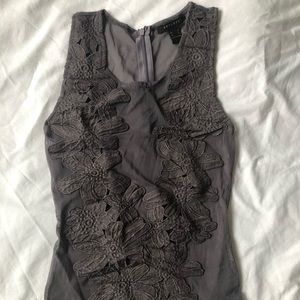 Flower lace and mesh bodysuit